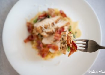 Hühnchen Carbonara (mit Spaghettikürbis)