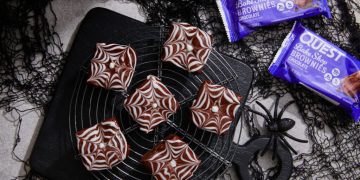 Befragtes Halloween-Rezept: Spinnennetz-Schokoladen-Brownies