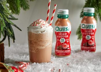 Quest-Rezept für heiße Schokolade mit Pfefferminz-Mokka