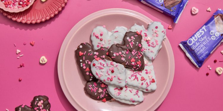 Quest Valentinstag Schokoladen -Brownie -Herzen Rezept