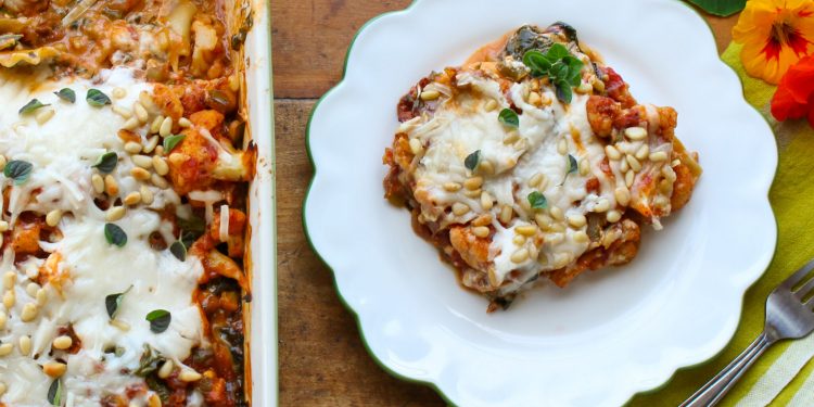 Veganer Blumenkohlspinat -Lasagne – Sharon Palmer, die pflanzliche Diätassistentin
