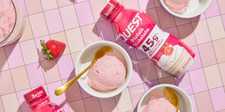 Quest Erdbeerprotein -Eiscreme Rezept