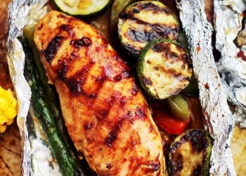 BBQ -Hühnerfolienpakete (Grill oder Ofen!)