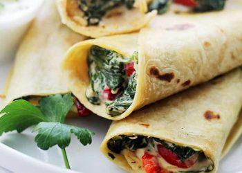Spinat Feta Wrap Rezept (einfache Mahlzeitenzubereitung!)
