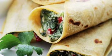 Spinat Feta Wrap Rezept (einfache Mahlzeitenzubereitung!)