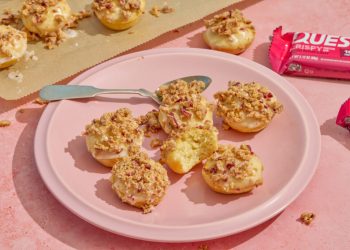 Quest knusprige Erdnussbutter & Helly Donut Protein Löcher Rezept