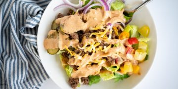 Burger Bowl Rezept (einfach und gesund)