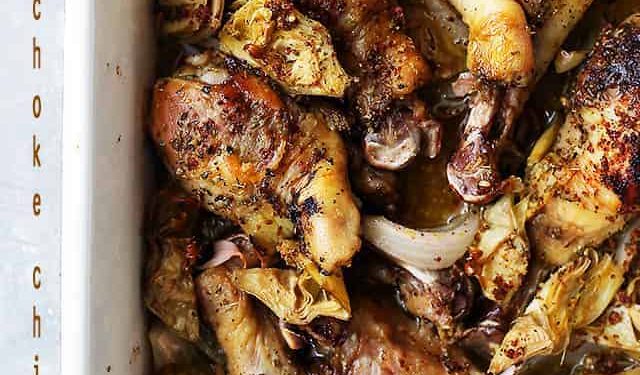 Gebackenes Artischocken -Hühnchenrezept | Schwächung