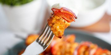 Air Fryer Harissa Hühnerspieße