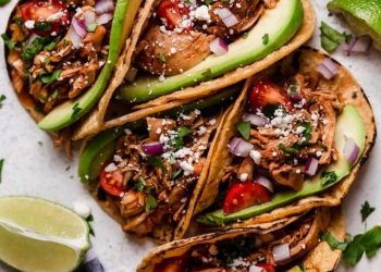 Straightforward Gradual Cooker Hen Tacos (mit On the spot -Topf -Choice)