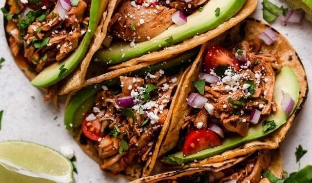 Straightforward Gradual Cooker Hen Tacos (mit On the spot -Topf -Choice)