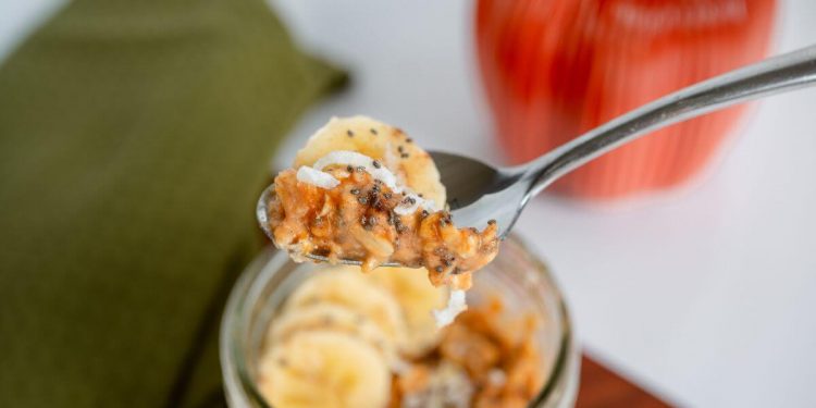 Kürbisgewürz über Nacht Hafer