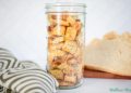 Knoblauchparmesan Sauerteig -Croutons