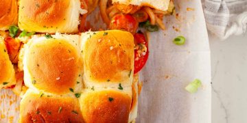 Buffalo Hen Meatball Sliders (Dealer Joe's)